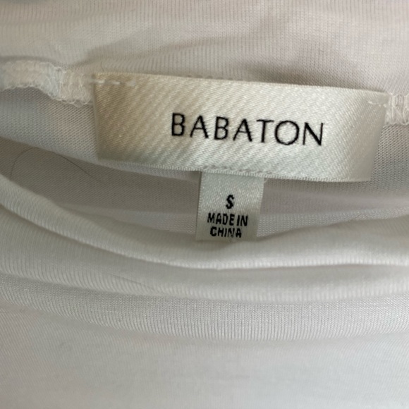 Babaton Vince White Mock Neck Top - Picture 3 of 4